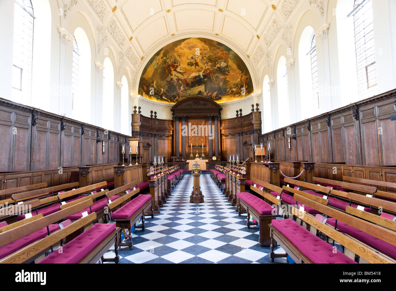 The Chapel at the Royal Hospital Chelsea, London, England, UK Stock