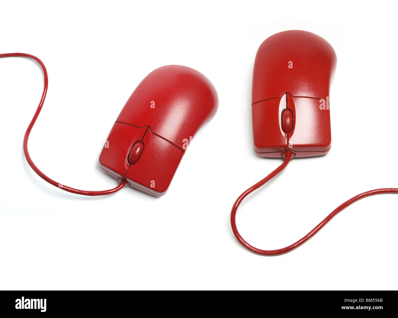 Red Computer Mouse Stock Photo Alamy