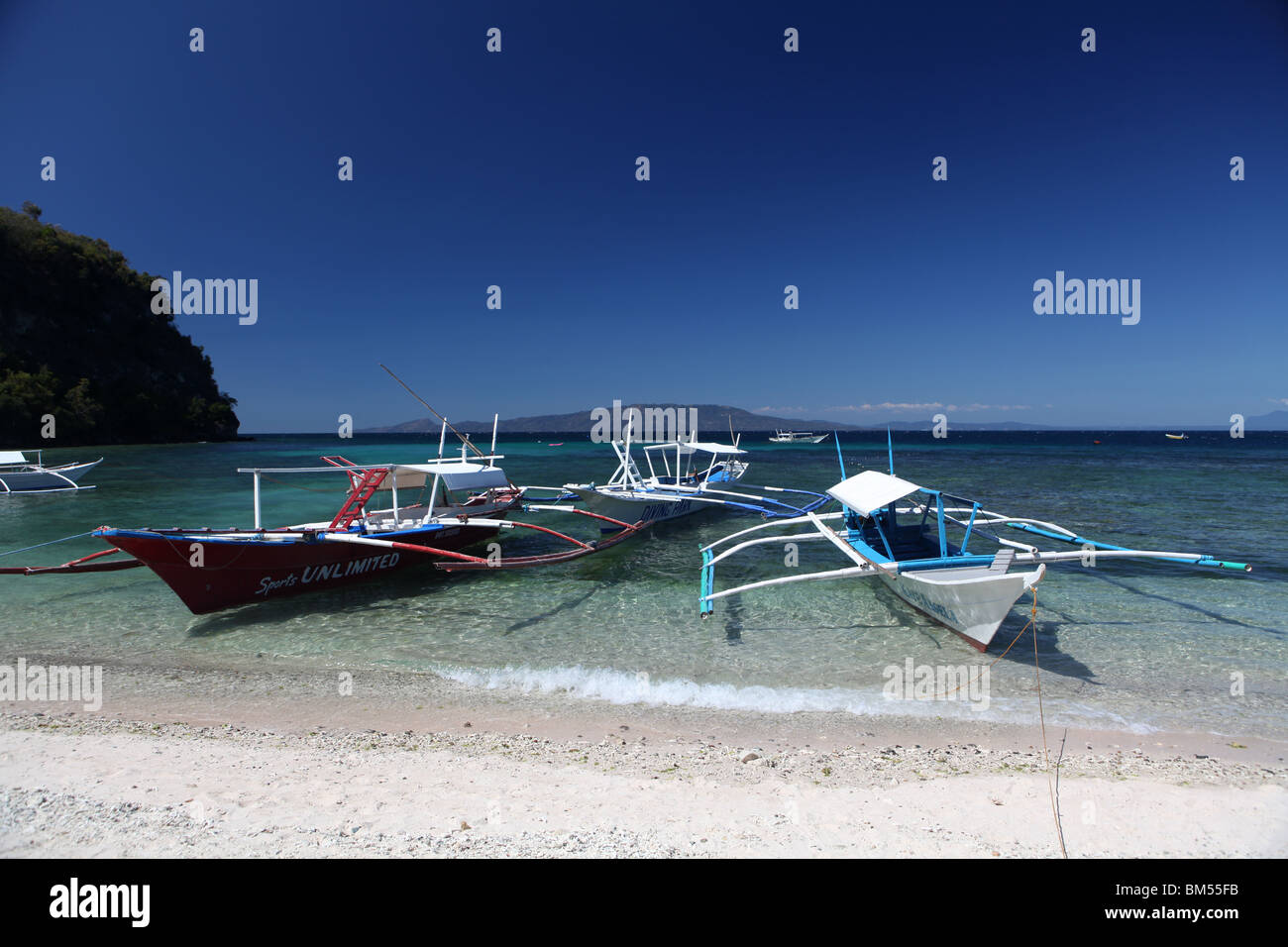 Big La Laguna in Puerto Galera, located in the north of Mindoro Occidental in the Philippines. Stock Photo
