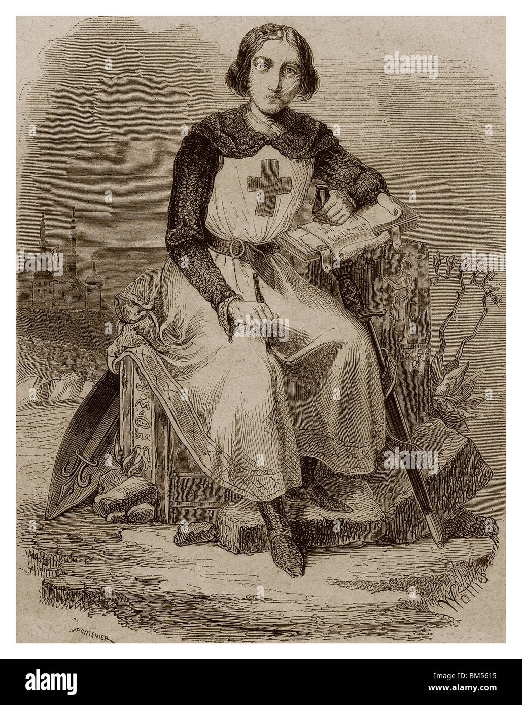 Jean de Joinville (1224-1317): Seneschal of Champagne and adviser and  confident of King Saint-Louis Stock Photo - Alamy