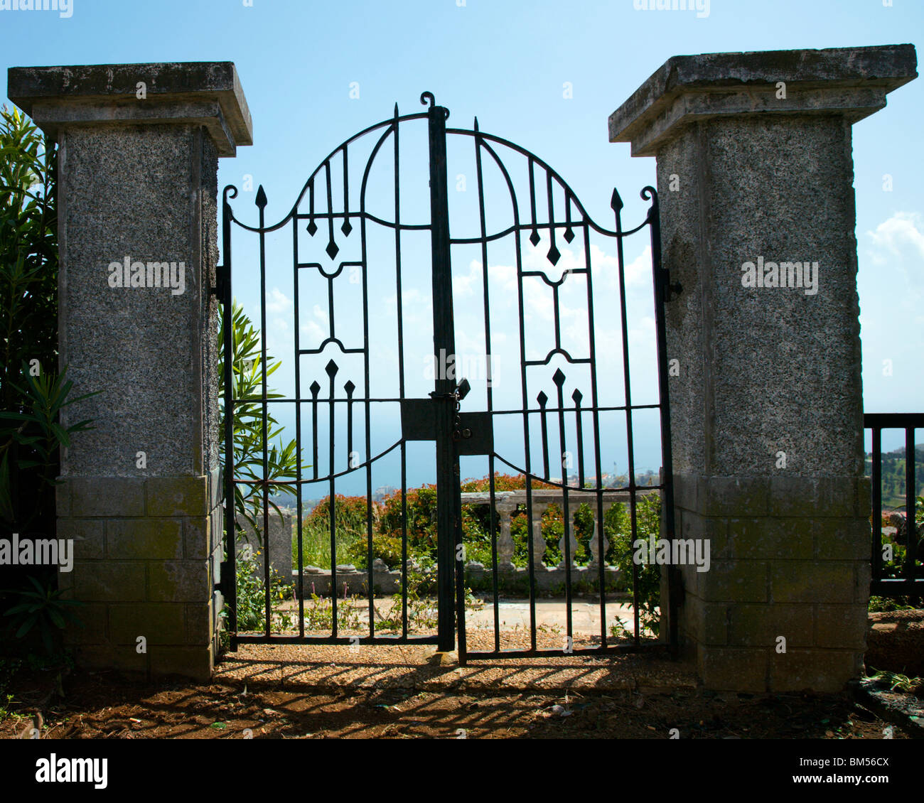 A Gated Entrance in Madeira Stock Photo