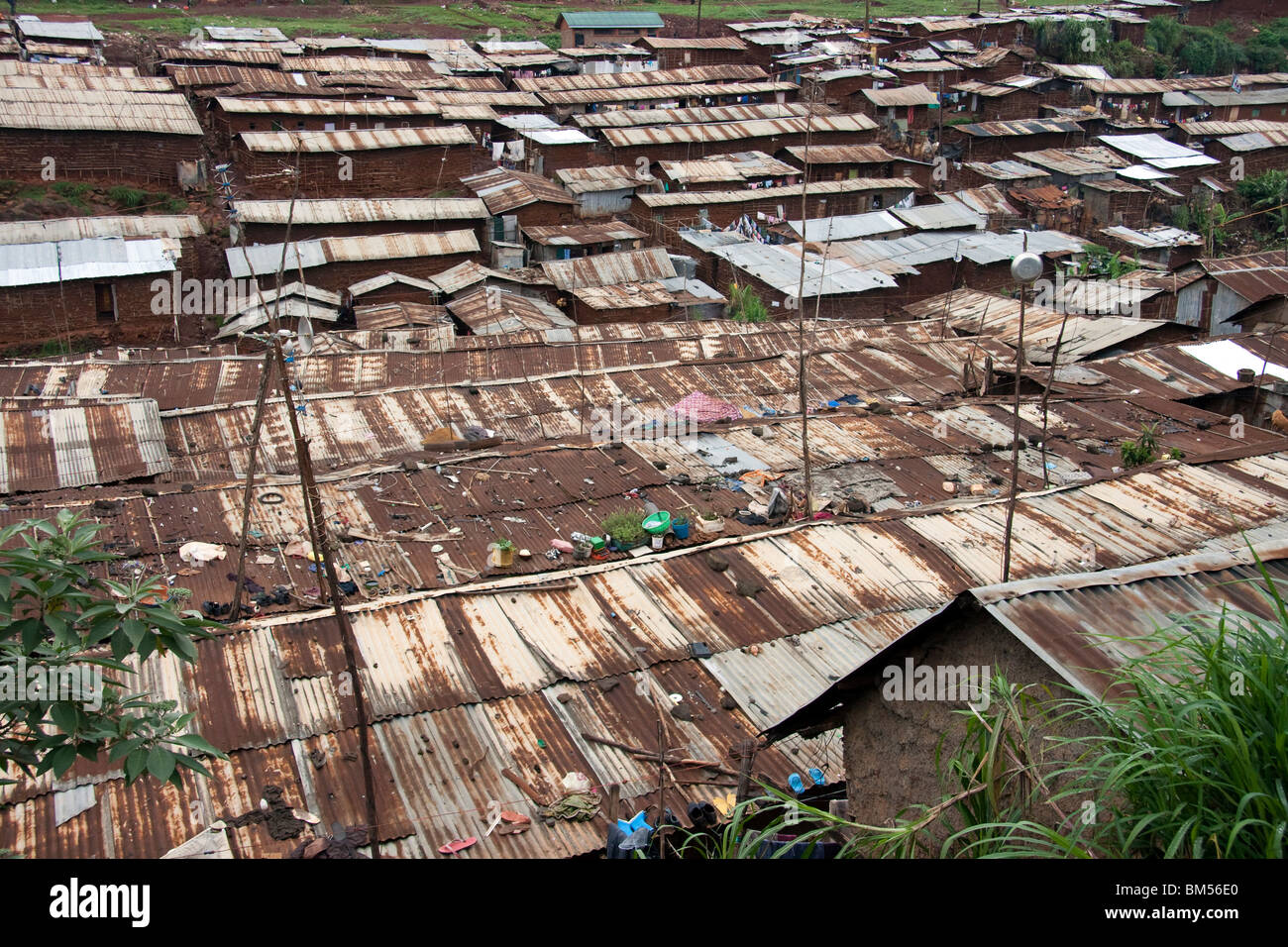 Roofs of Kibera (Nairobi, Kenya) Stock Photo
