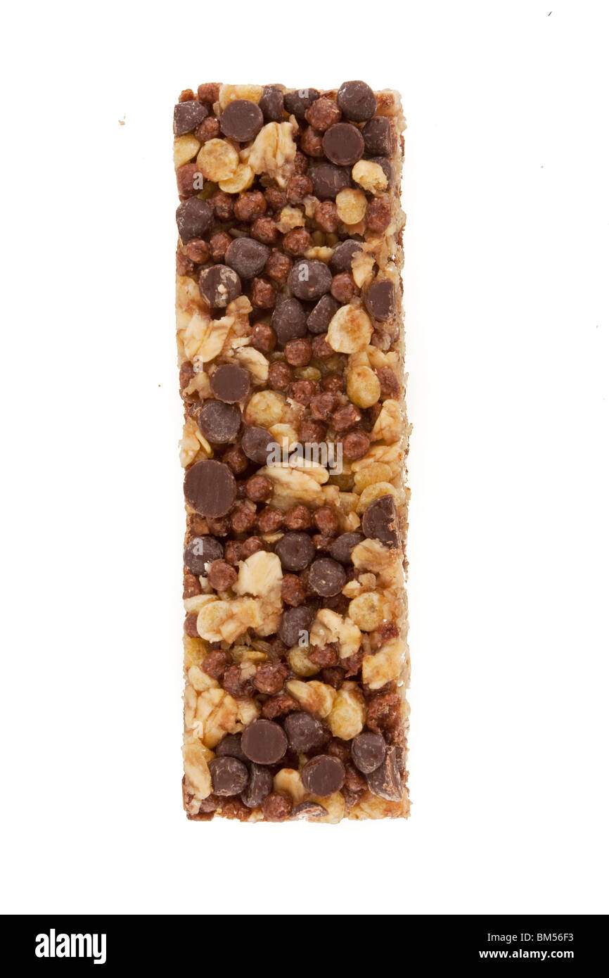 Granola energy bar isolated on white Stock Photo Alamy