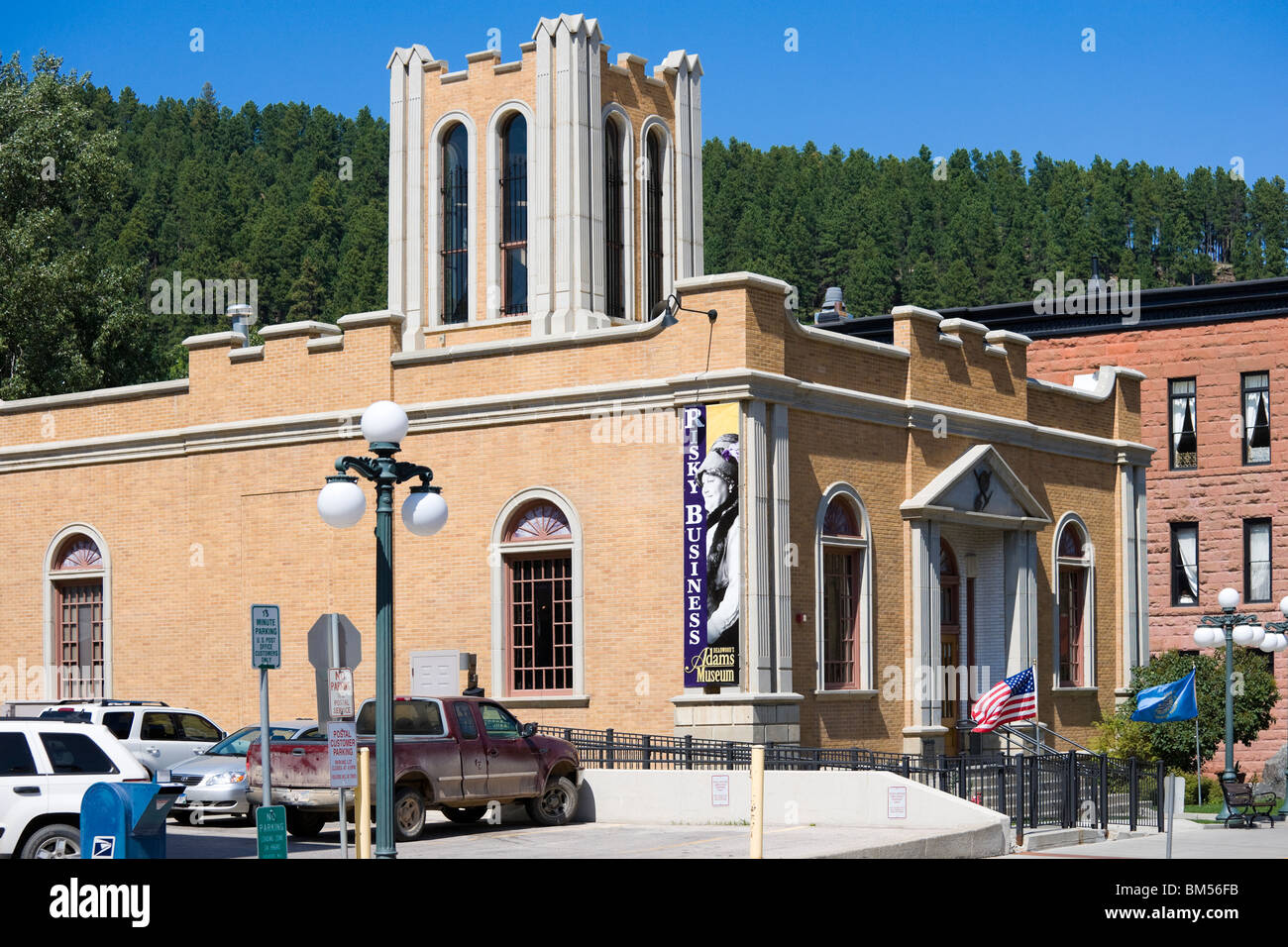 Historic Adams Museum in western mining town Deadwood City, South Dakota, SD, US USA U.S.A. United States of America Stock Photo