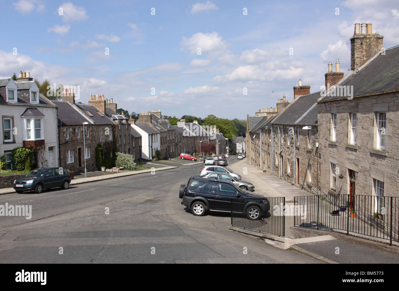 Jedburgh street scene Scotland May 2010 Stock Photo Alamy