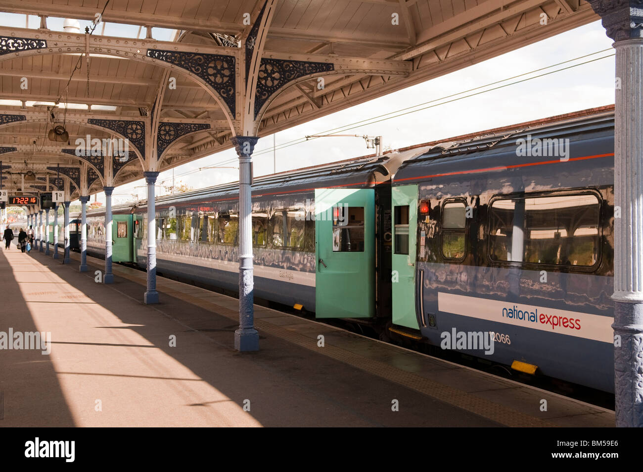 Narional Express Railway carriages at Norwich station Stock Photo