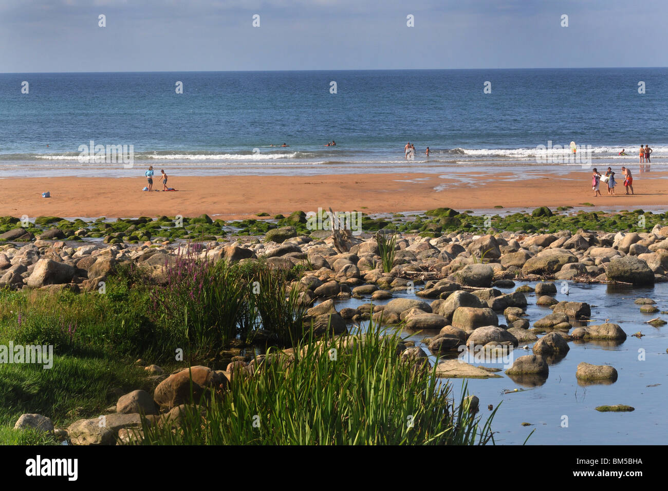 Asturias beach near Tazones,Northern Spain Stock Photo