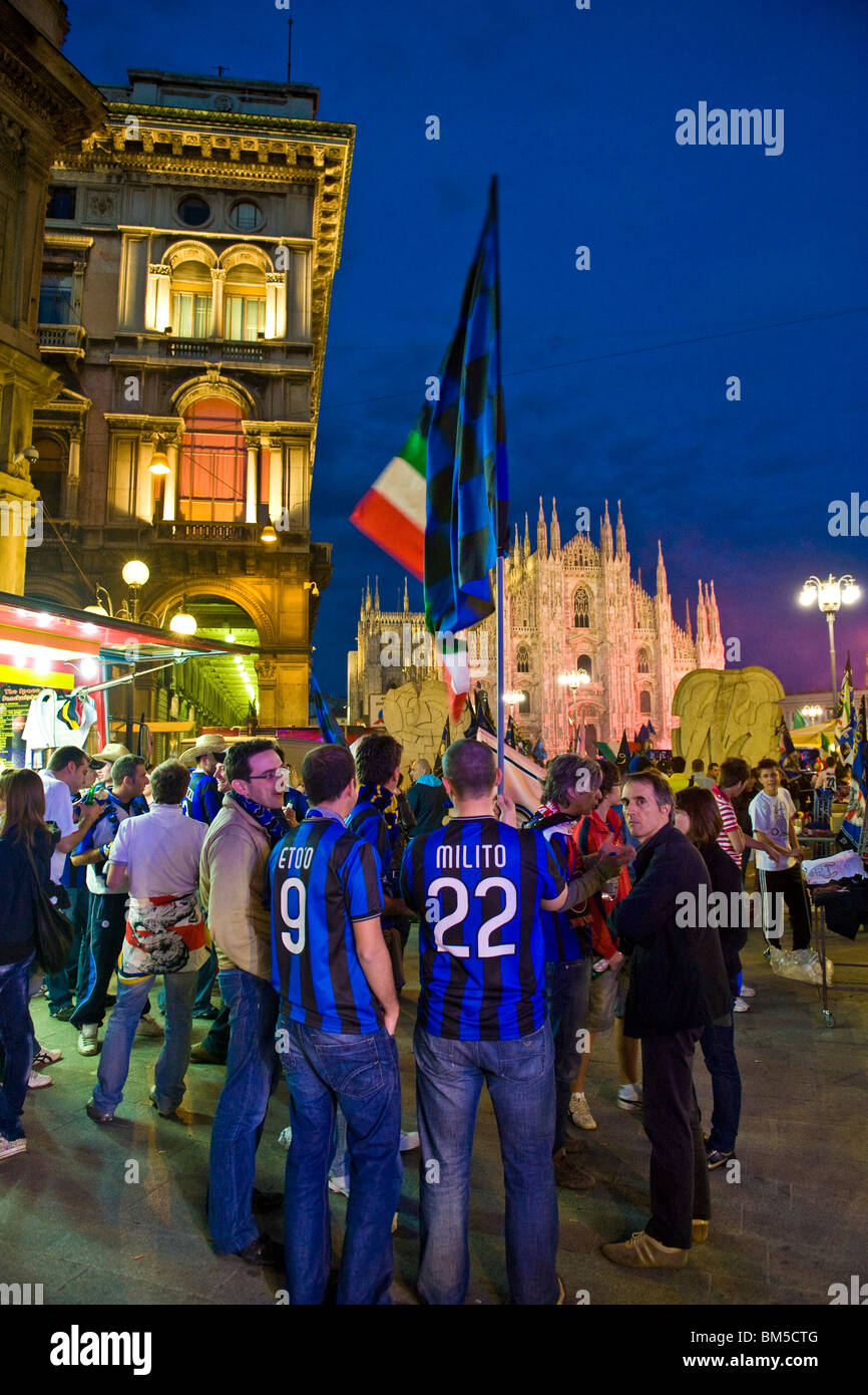 Scudetto celebration Inter, Duomo square, Milan, Italy, 16.05.2010 ...