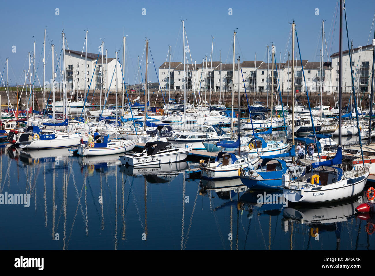 Yachting marina at Ardrossan harbour, a new development built on the