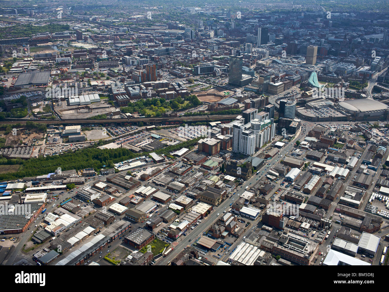 Manchester from the Air Stock Photo