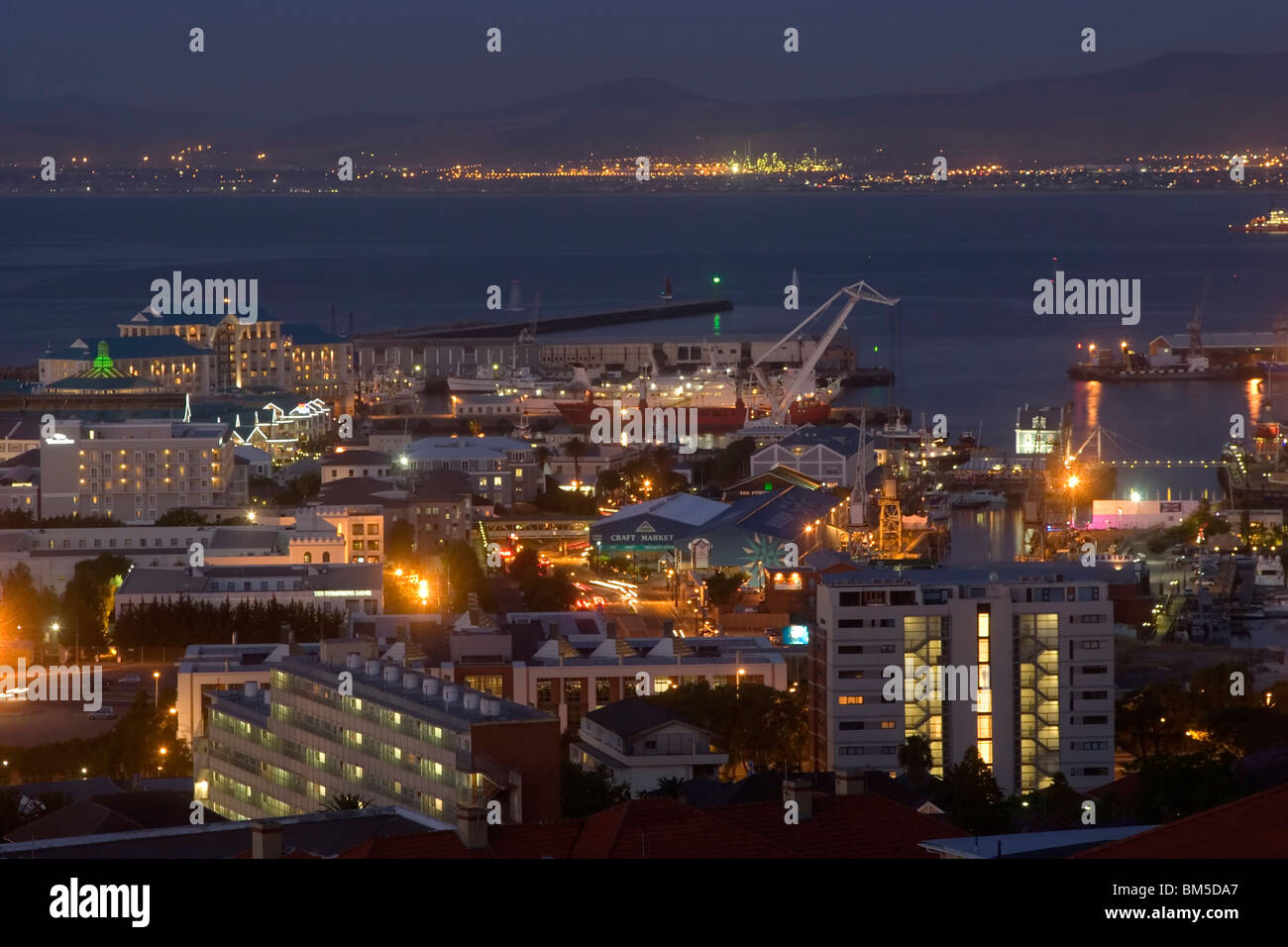 Cape Town at night - South Africa Stock Photo