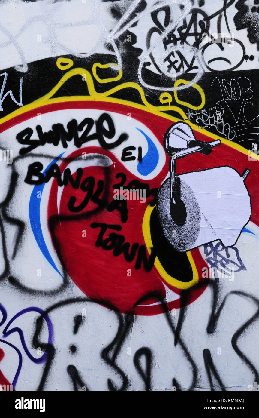 Bangla Town graffiti off Brick Lane, London England, UK Stock Photo Alamy