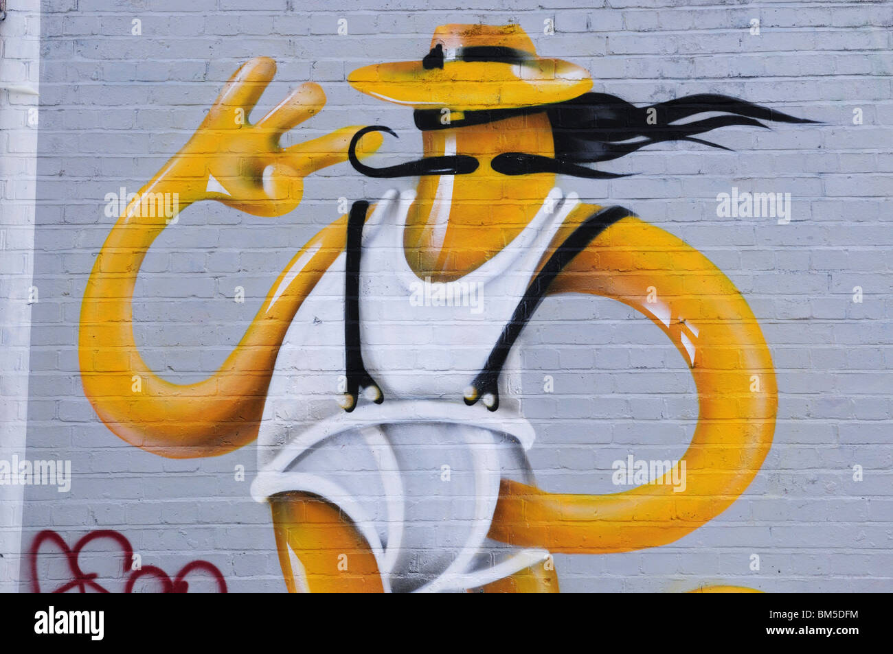 Graffiti off Brick Lane, London, England, UK Stock Photo