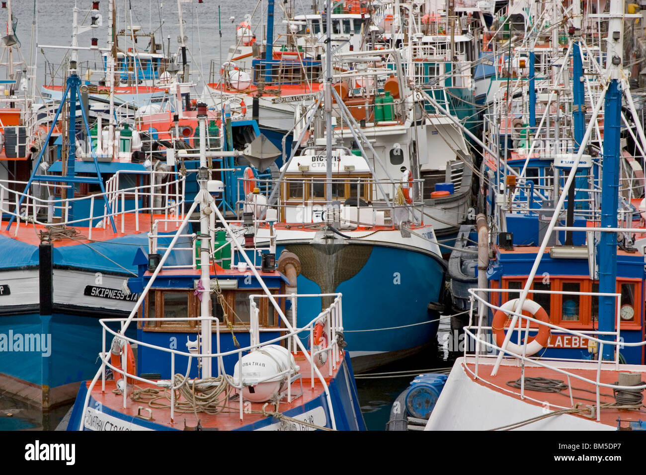 Fishing boats in Cape Town harbor, South Africa Stock Photo