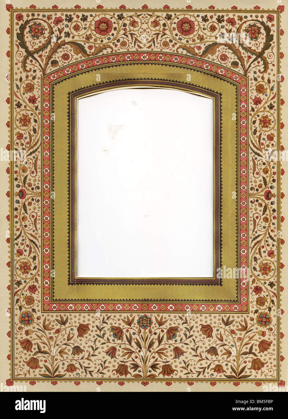 Decorative Photo Album Page - Late 1800's Stock Photo