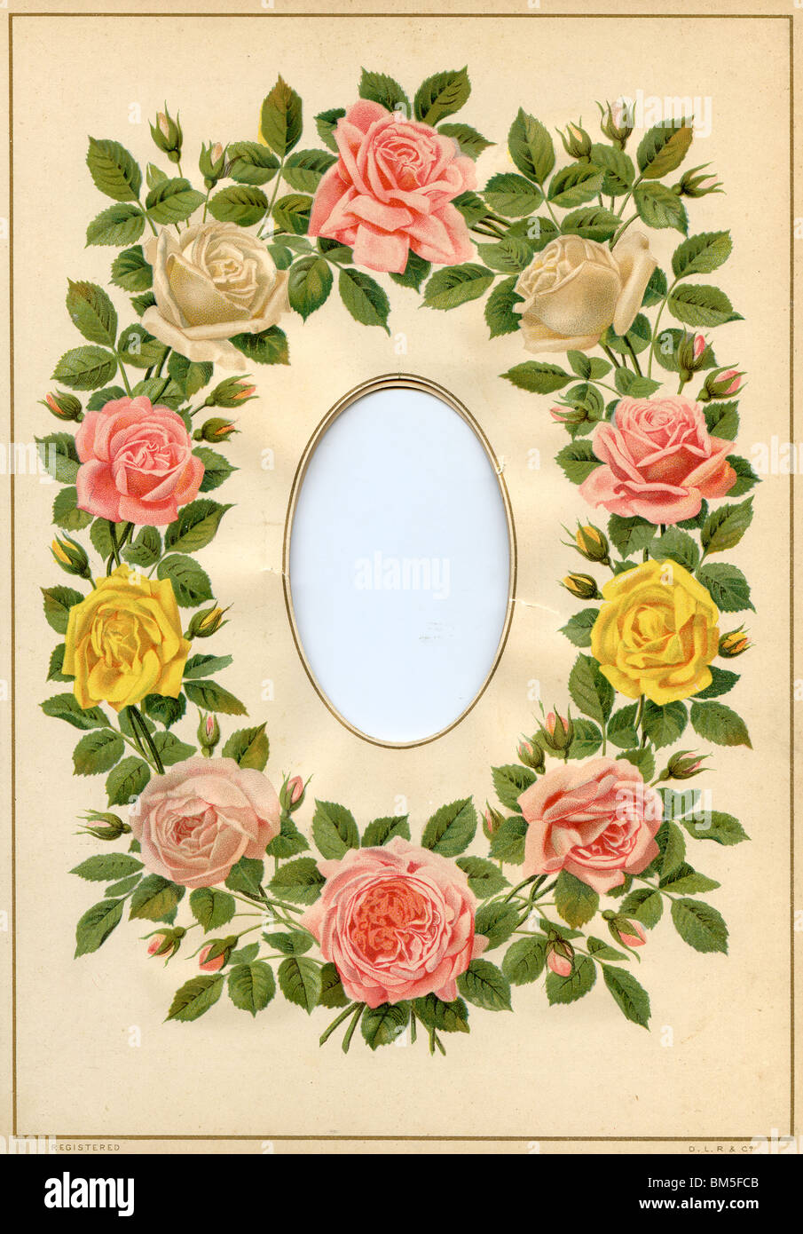 Decorative Photo Album Page Late 1800's Stock Photo Alamy