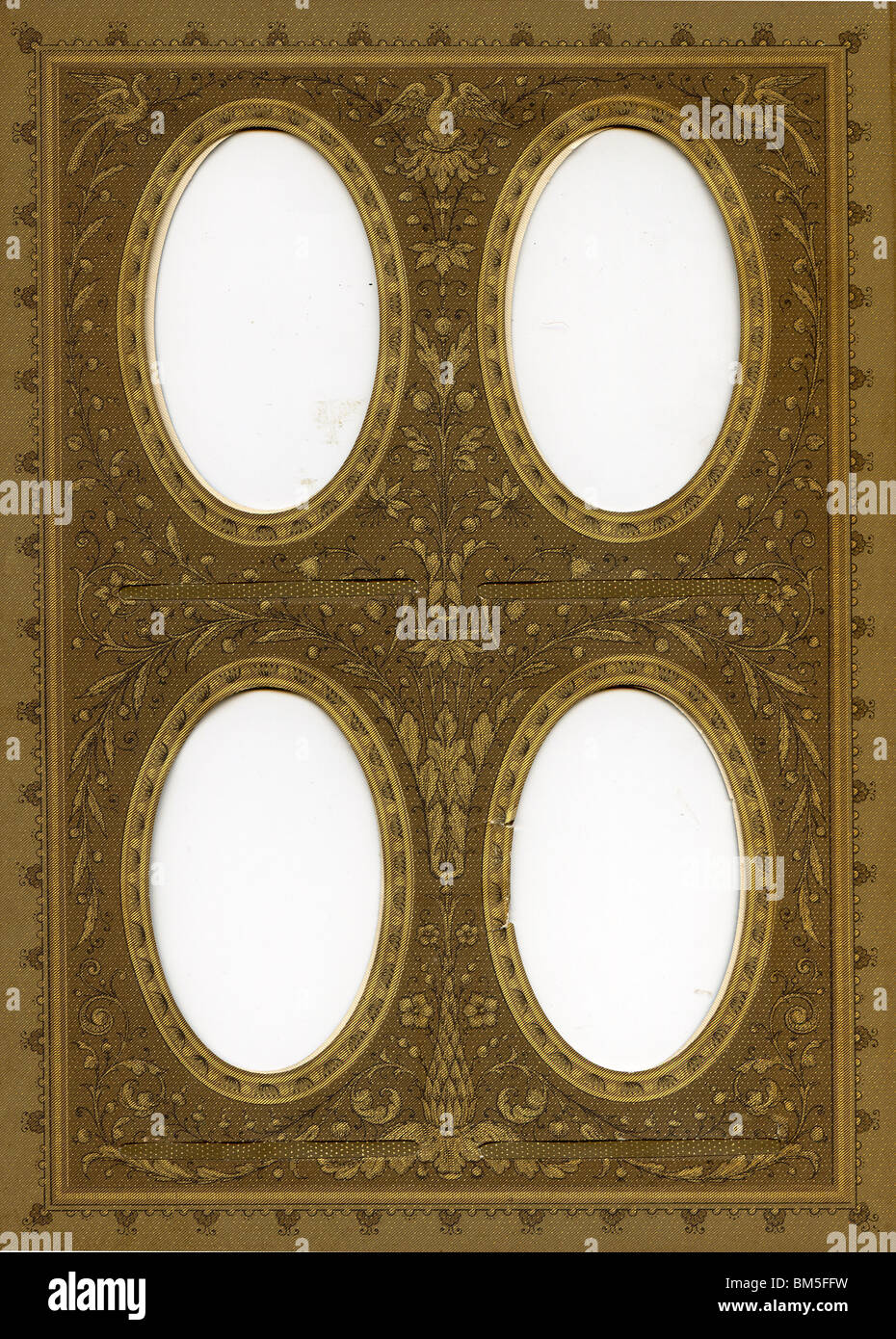 Decorative Photo Album Pages Late 1800's Stock Photo Alamy