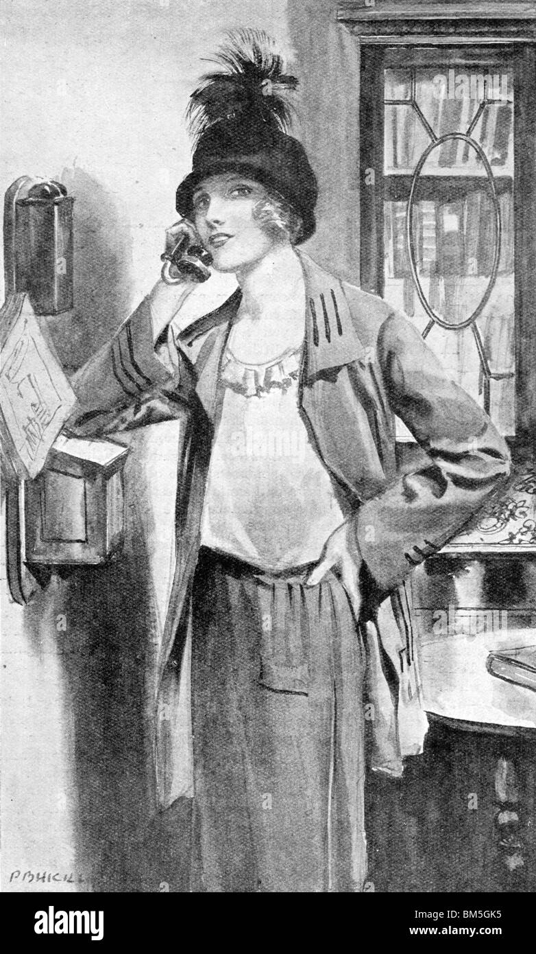 Telephone talking 19th century hi-res stock photography and images - Alamy