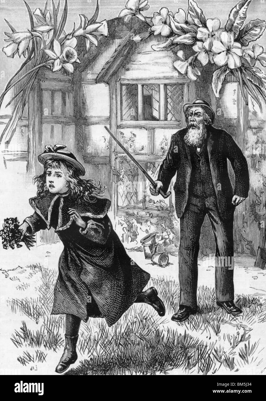 Little Girl Running Away Drawing