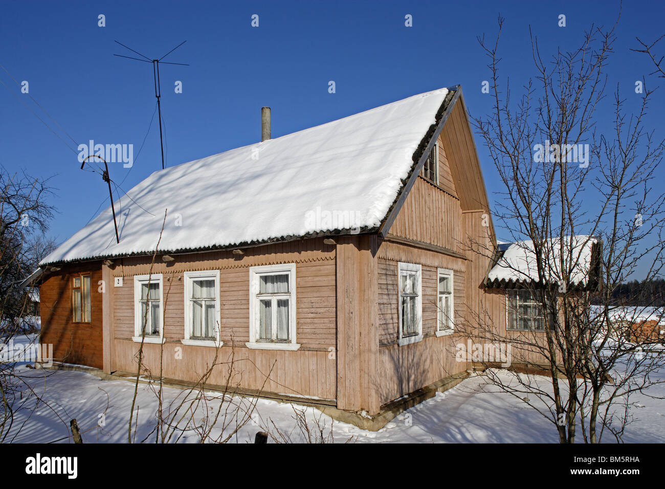 Russia,Pskov Region,Pushkinskie Gory,Pietrovskoye,Wooden House Stock ...