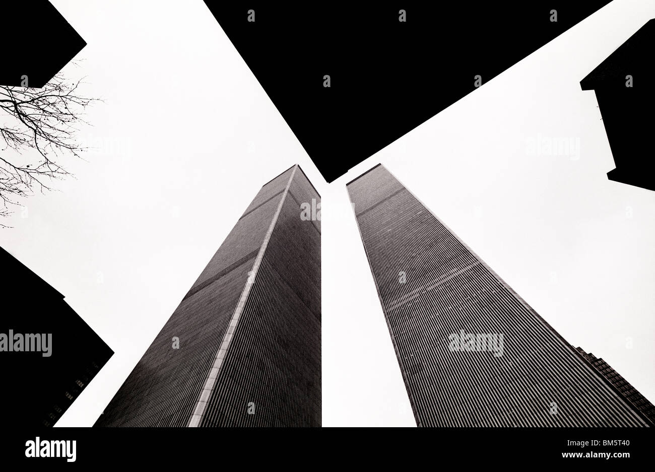 World Trade Centre Twin Towers, 1988. New York City, USA,America. Stock Photo