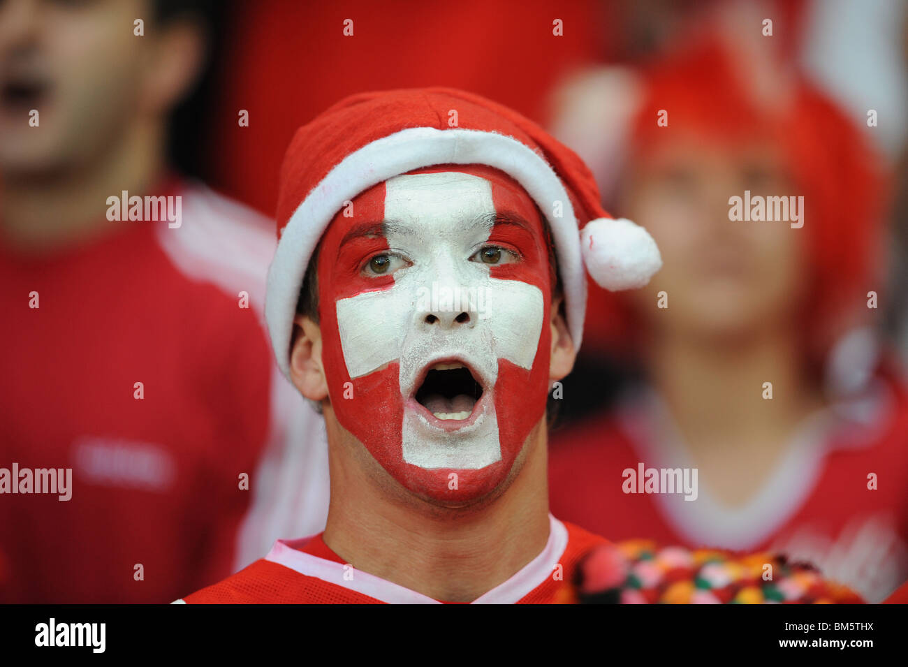 Football ( soccer) fans from Switzerland. Young man with funny Stock Photo 29632566 Alamy