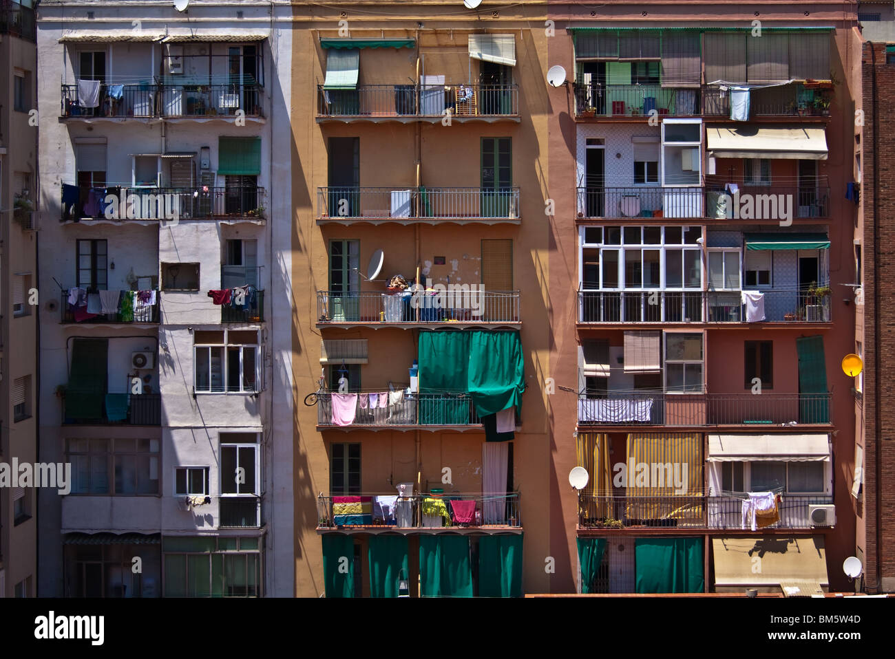 Snapshot of Barcelona backyard during lunch break. Horizontal Stock ...