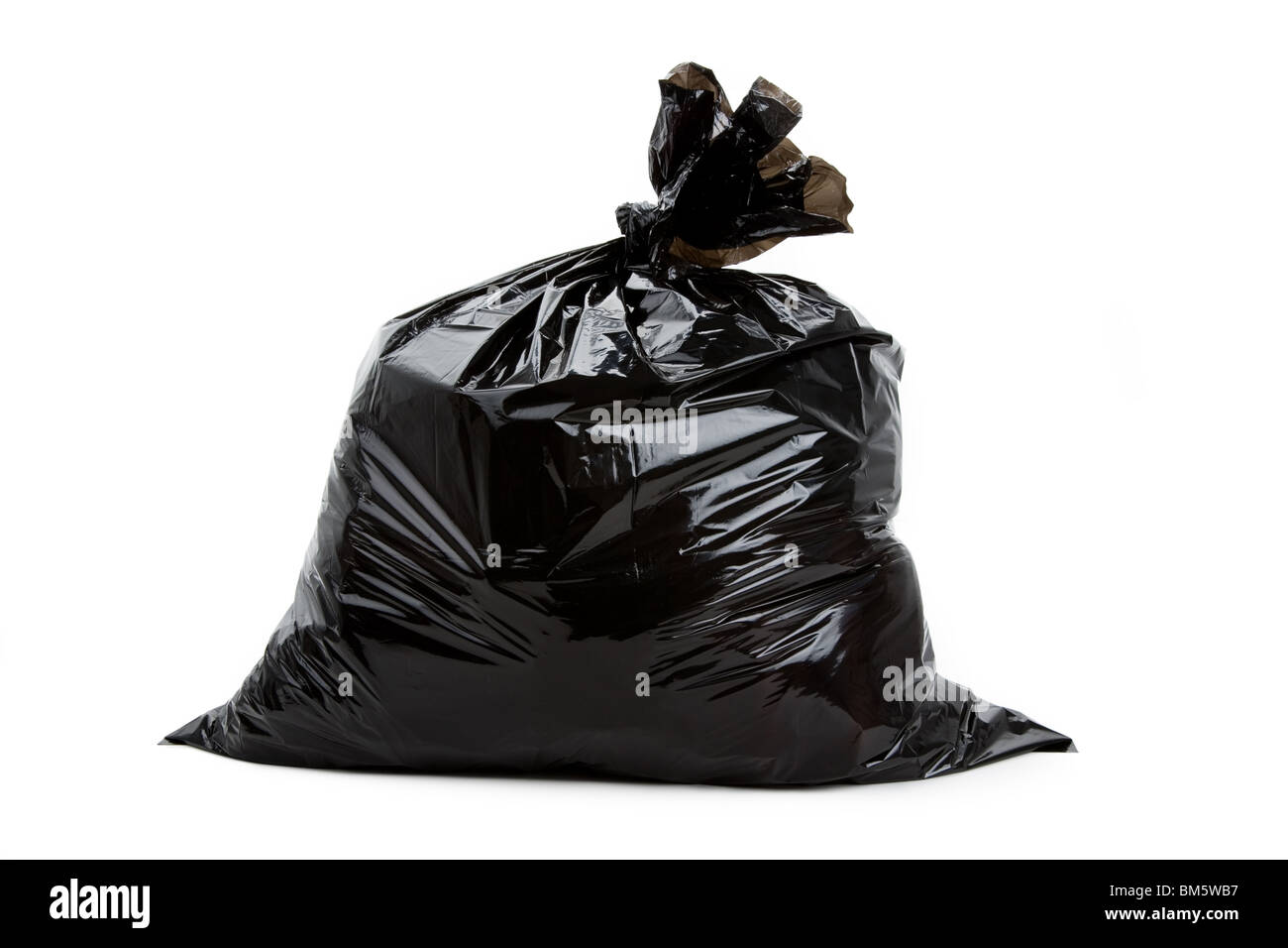 Black Garbage Bag close up Stock Photo - Alamy