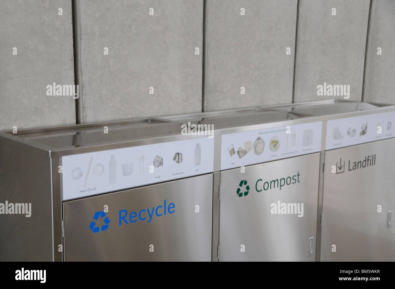 Three bins recycling compost hi-res stock photography and images - Alamy