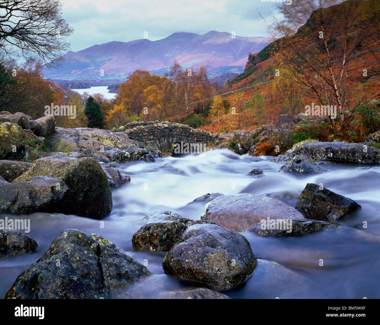 Ashness Bridge near Keswick in the Lake District National Park, Cumbria