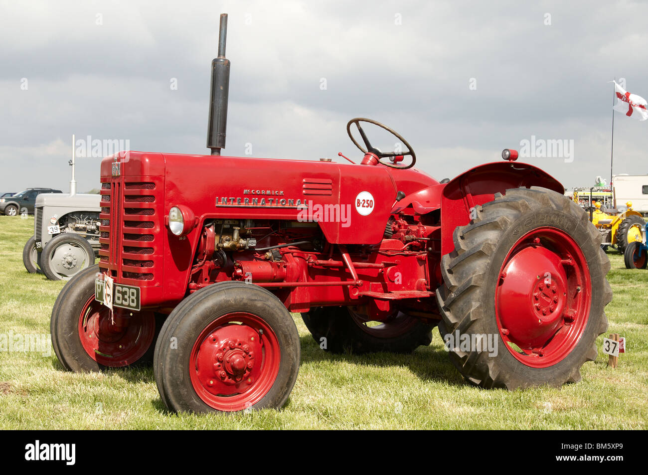 Classic agricultural tractors displayed at the Bill Targett Memorial Rally held at Matterley Farm, Winchester