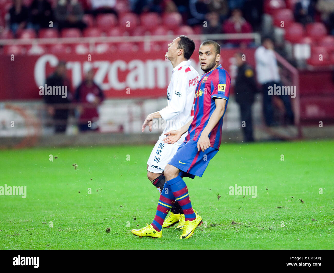Adriano and Daniel Alves. Stock Photo