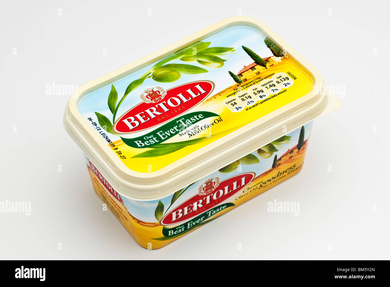 500 gram carton of Bertolli spread Stock Photo