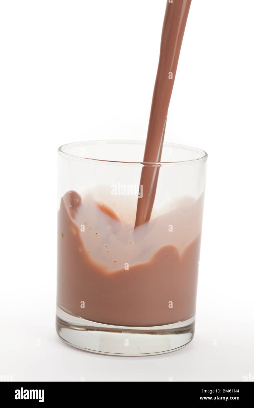 Chocolate Milk close up shot Stock Photo Alamy