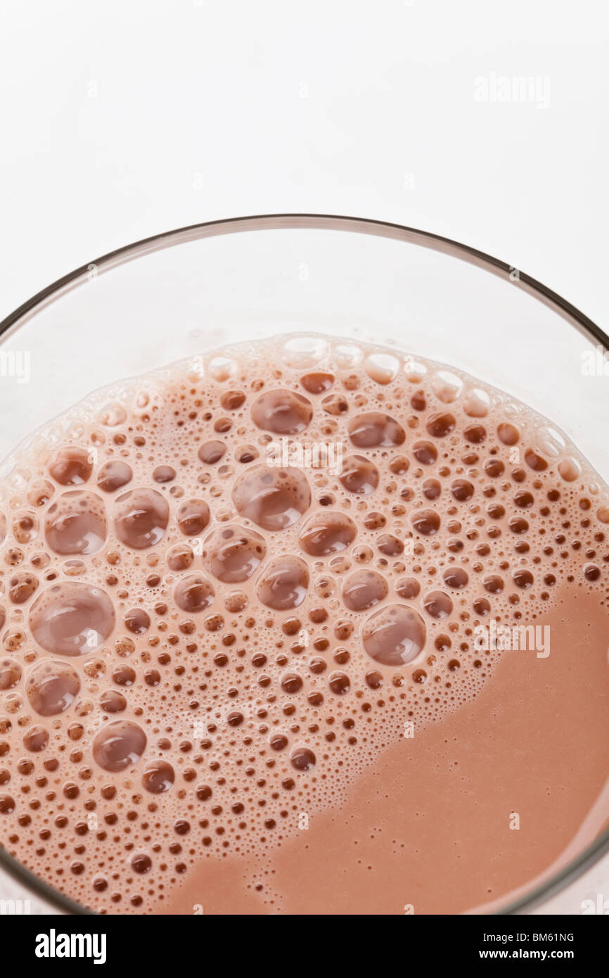 Chocolate Milk close up shot Stock Photo Alamy