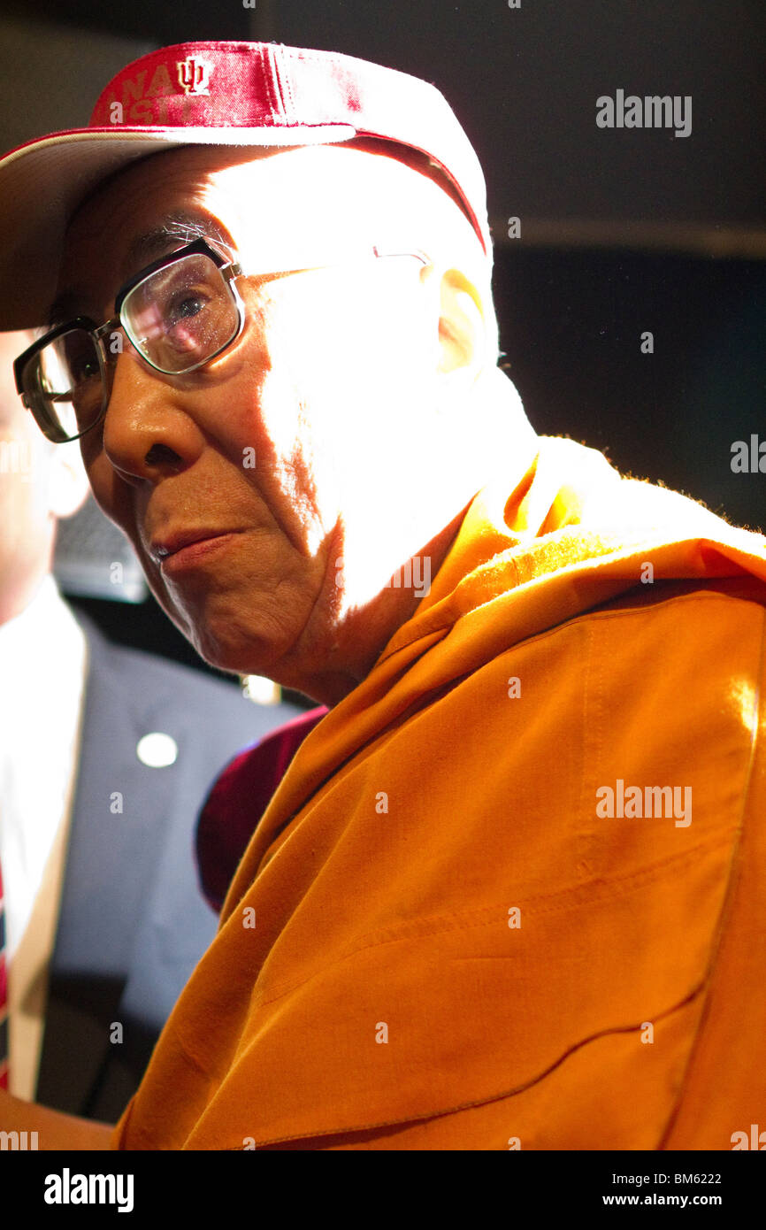 The XIV Dalai Lama of Tibet appeared at Radio City Music Hall in New York City for a series of Buddhist spiritual teachings. Stock Photo