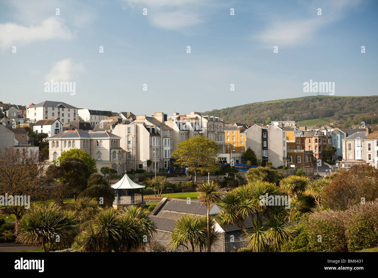 UK, England, Devon, Promenade, seafront buildings and