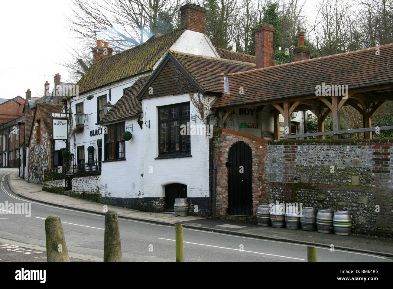 Black Boy Inn, Winchester, Hampshire, UK Stock Photo