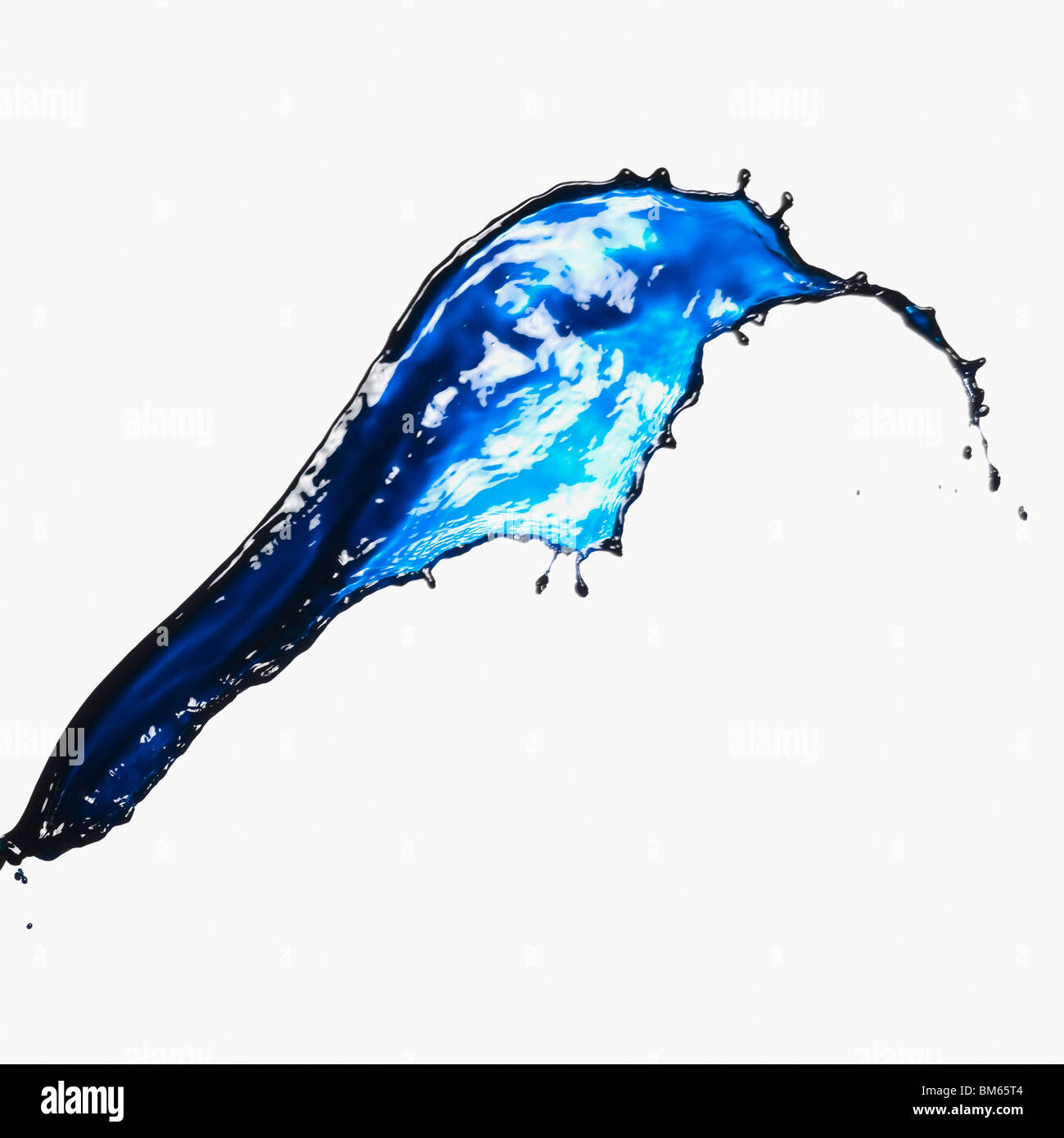 Splash of blue paint on a white background Stock Photo - Alamy