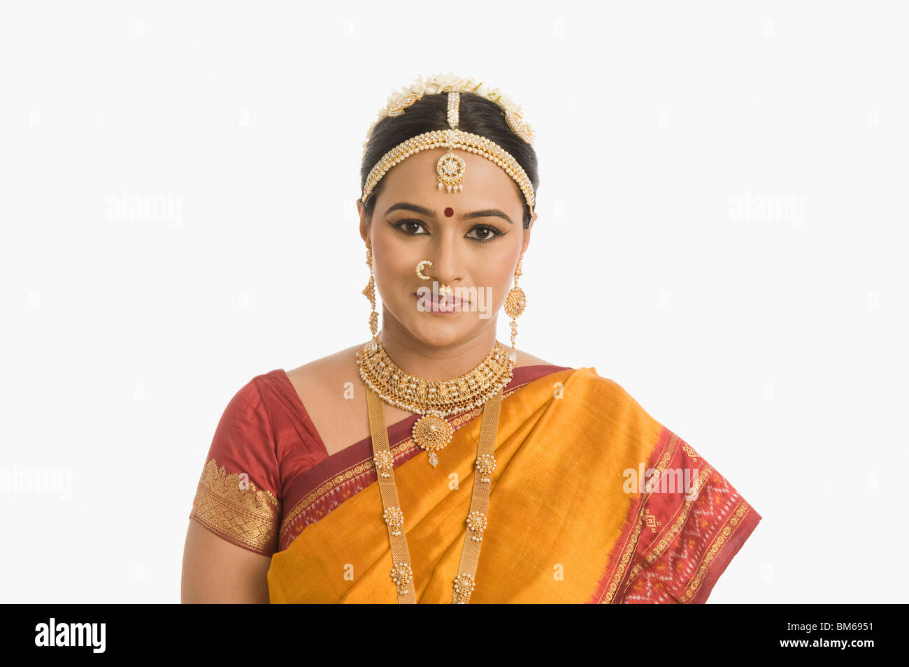South Indian woman smiling Stock Photo - Alamy