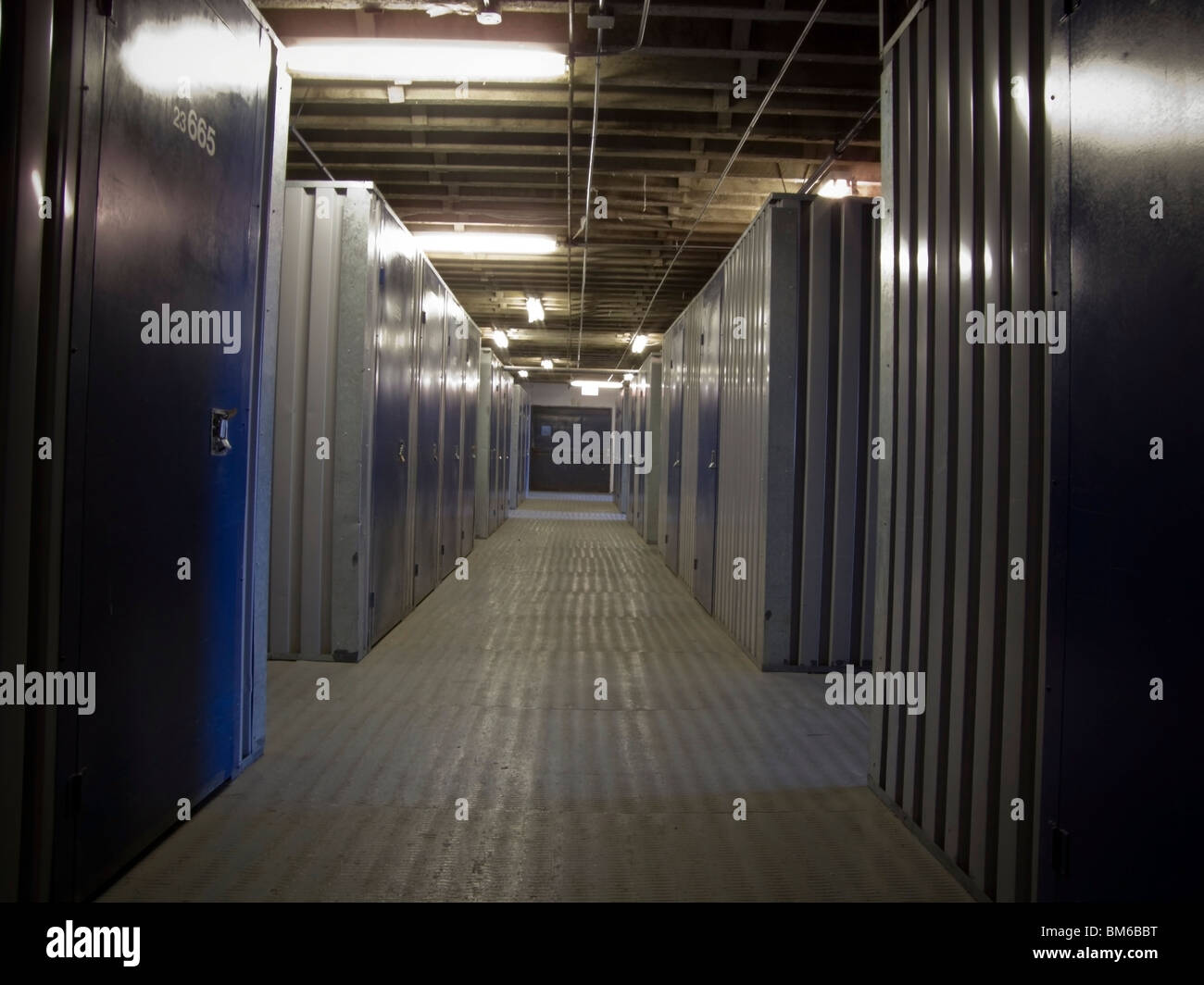 Storage locker facility in New York on Saturday, January 3, 2009. (© Richard B. Levine) Stock Photo