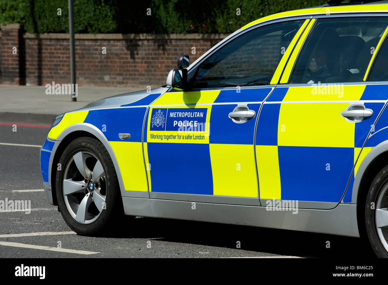Metropolitan police car BMW Stock Photo