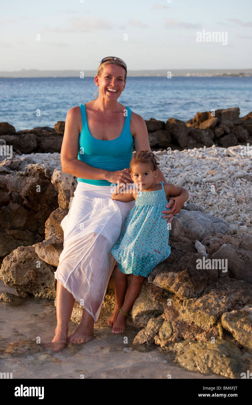 A beautiful Dutch woman and her daughter Stock Photo Alamy
