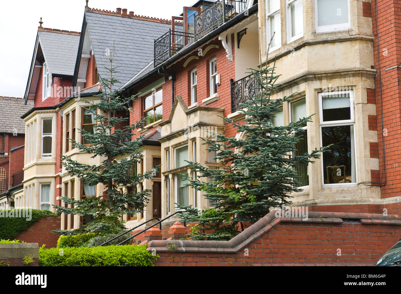 Large Edwardian early 20th century houses in Cardiff South Wales UK