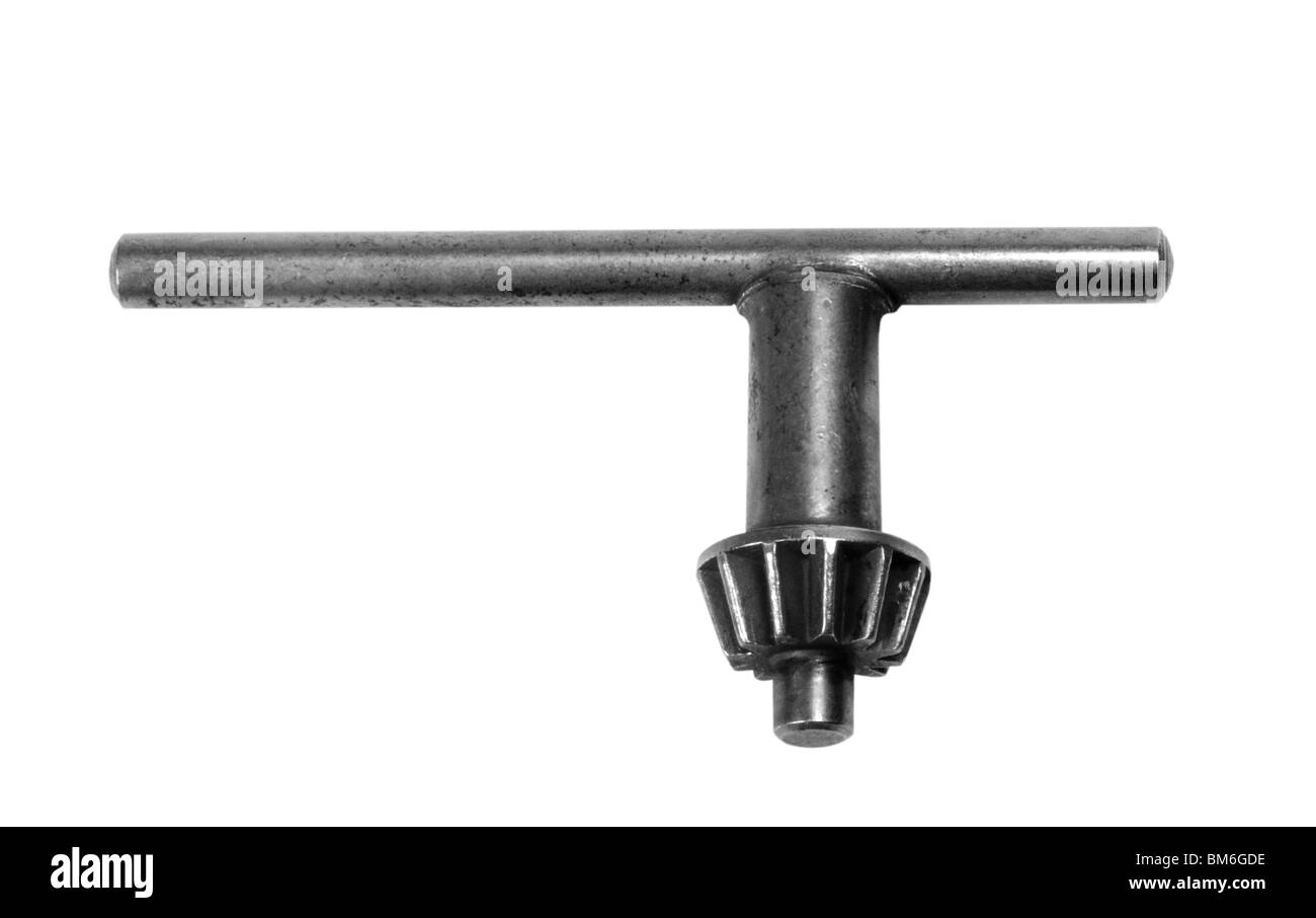Closeup of a drill chuck key Stock Photo Alamy