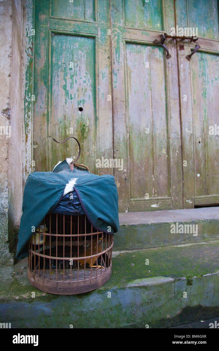 Birdcage in Fuli Town near Guilin and Yangshuo in Guangxi Province, China Stock Photo