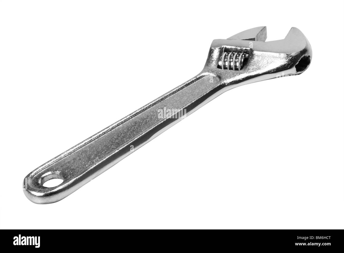 Close-up of an adjustable wrench Stock Photo