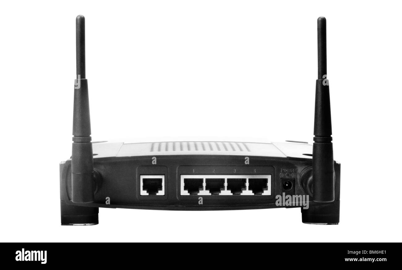 Closeup of a wireless modem Stock Photo Alamy