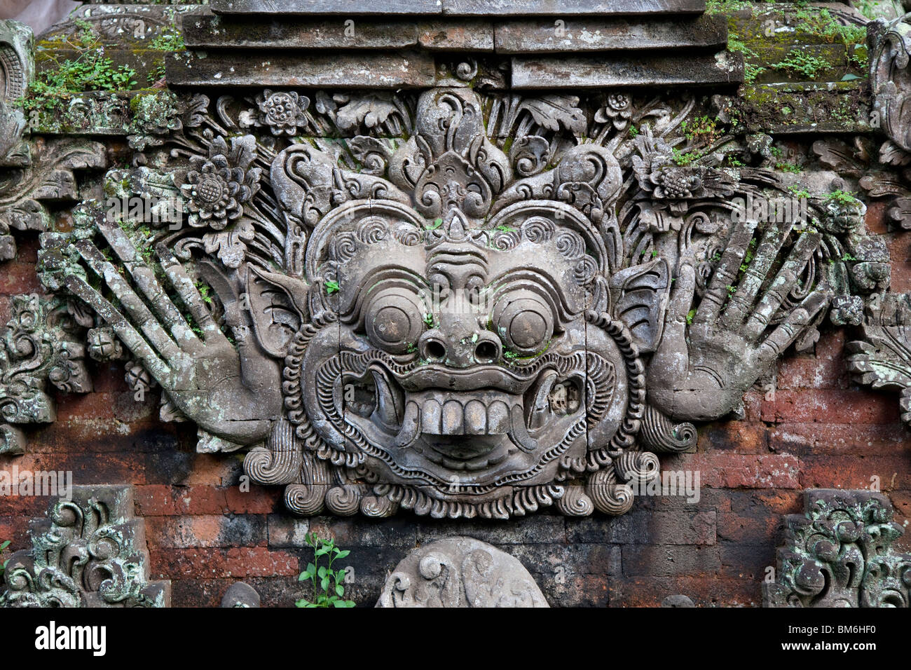 Hindu stone carving in Ubud Bali Indonesia Stock Photo Alamy