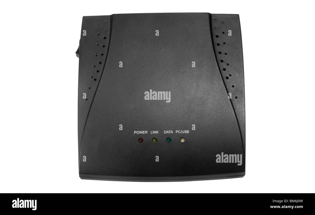 Closeup of a modem Stock Photo Alamy